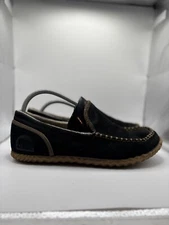 Sorel Falcon Ridge Suede Slippers Black NM2025-010 Mens size 9.5 Slip On Shoes