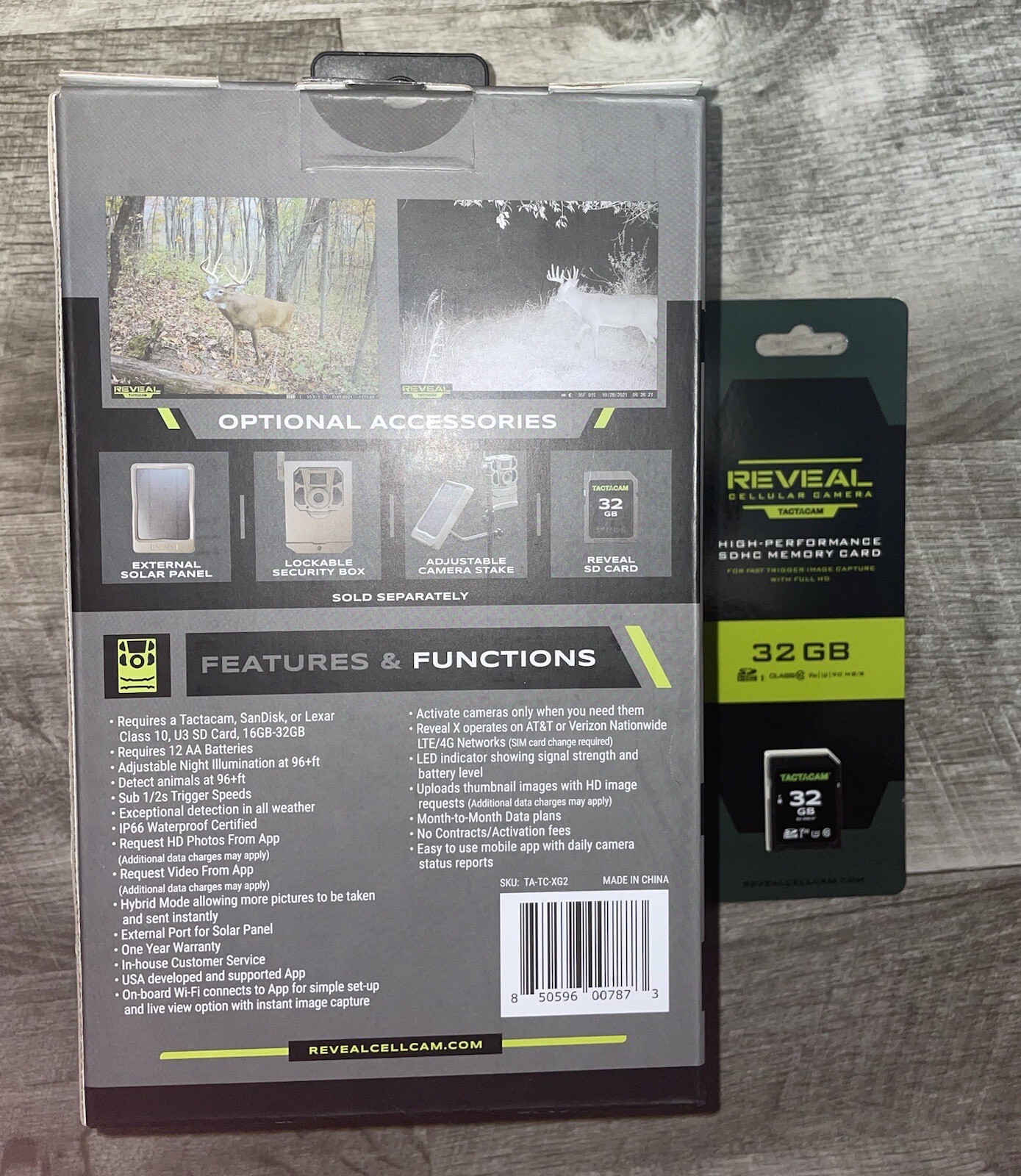 Tactacam Reveal X Gen 2.0 Trail Camera Gray (TATCXG2) & 32 GB SD