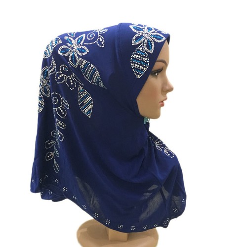 Muslim Women Hijab One Piece Amira Beaded Headscarf Wrap Shawl Islam Scarf Cover - Picture 19 of 74