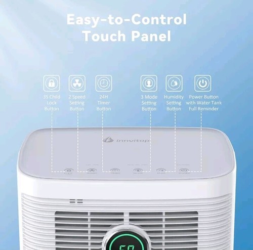 Innvitop Luftentfeuchter Elektrisch 12L/24h mit Digitaler... - Bild 5 von 9