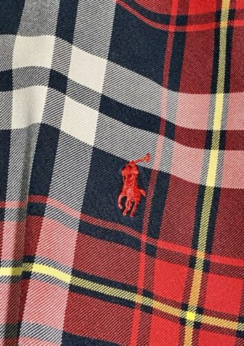 Ralph Lauren Hemd Herren L Large Classic Fit Oxford Karo Academia Preppy Rot - Bild 3 von 5