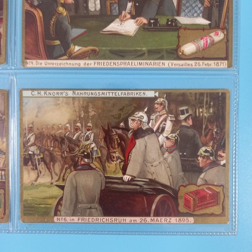 6 x Vintage C.H. Tarjetas comerciales alemanas Knorr cromadas - vida de Bismarck, c1900. - Imagen 4 de 6