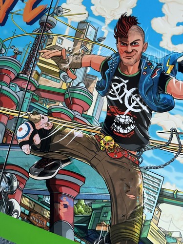 Sunset Overdrive Microsoft Xbox Store Display Sign 24” x 48” Panel Art RARE - Picture 3 of 3