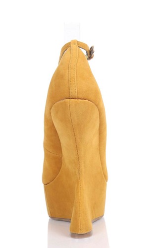 6 Color Fashion Close Toe Platform Pump Wedge Womens 6” Funky High Heels Shoes - Picture 35 of 43