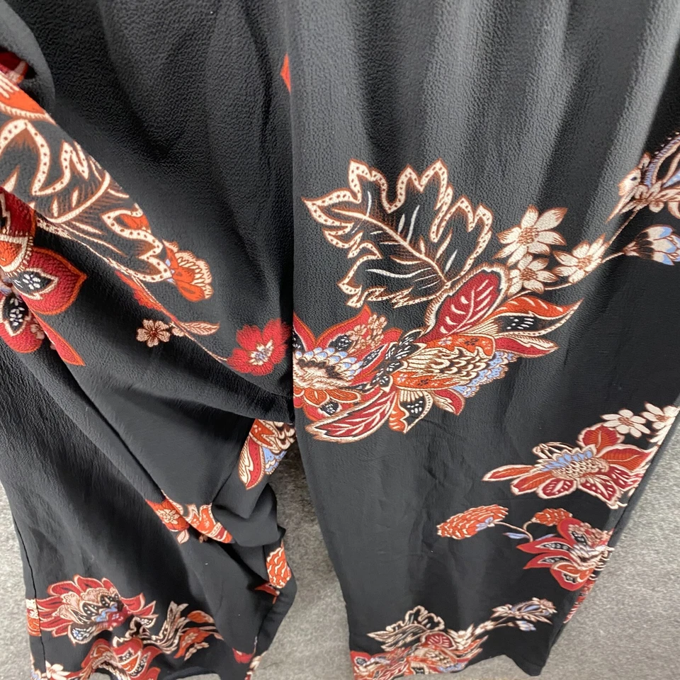 Mono Maurices Mujer S Pequeño Negro Floral Sin Mangas Cuello en V Forrado Recto Foto 3 de 4