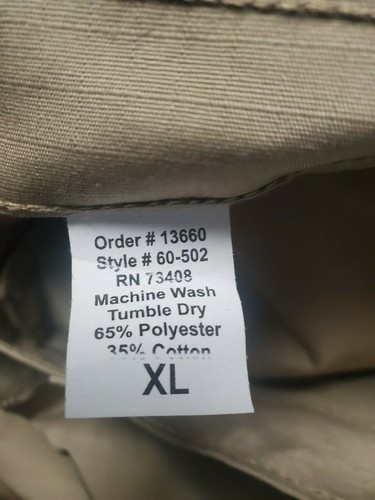 Us Military Cargo Work Shorts Khaki Size XL (38-40 W ) Rip Stop Fast Shipping - Picture 3 of 3