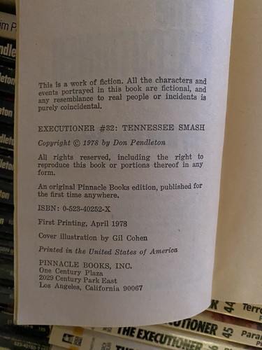 Mack Bolen The Executioner Series By Don Pendleton Lot Of 35 Many 1st Printings - Bild 4 von 6