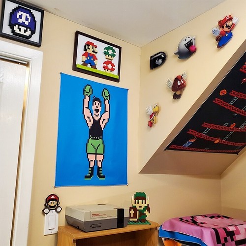 8 bits Little Mac Banner 18x24" tapiz pared bandera tela póster píxeles sprite - Imagen 2 de 9