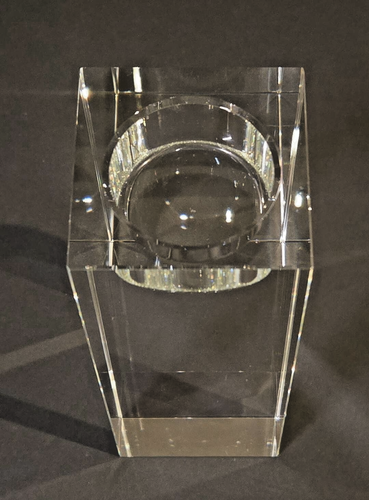 BEAUTIFUL 6.5" HEAVY CRYSTAL ART GLASS TEA/VOTIVE Candle Holder FINE QUALITY! - Picture 2 of 10