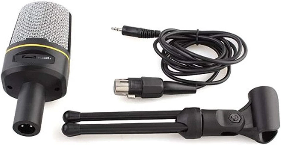 Microfono a condensatore treppiede da tavolo cavo jack pc notebook chatQY920 - Immagine 4 di 4