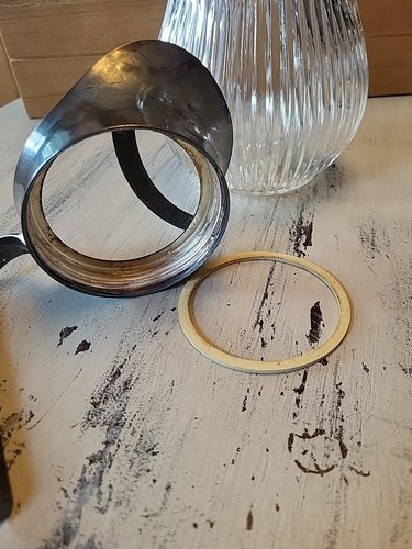 "Jarra de agua italiana vintage acanalada de vidrio plateado con mango Art Deco 9,5""" - Imagen 6 de 20