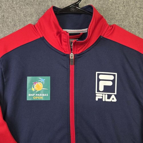 FILA Mens International Tennis Tournament BNP Paribas Open Sz Small Track Jacket - Picture 3 of 11