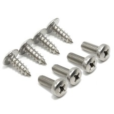 Stainless Screws for Mazda CX-30 License Plates (Set of 8, Silver)