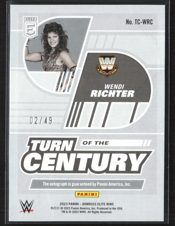 Wendi Richter 2023 WWE Elite Turn of the Century Auto /49 #TC-WRC - Image 2 of 2