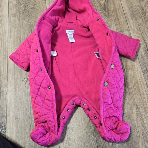 Polo Ralph Lauren Quilted Coat 3 Months Pink Snowsuit Winter One Piece Fleece - Bild 4 von 7