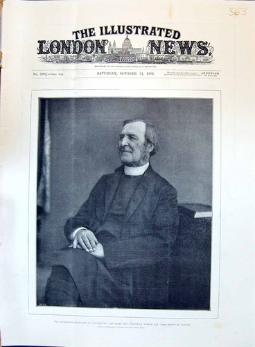 Old 1896 Archbishop Designate Canterbury Frederick Temple Bishop Lond Victorian