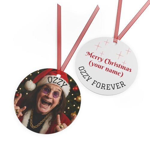 Personalisierter Ozzy Osbourne Metall Christbaumschmuck individuell - Bild 4 von 6