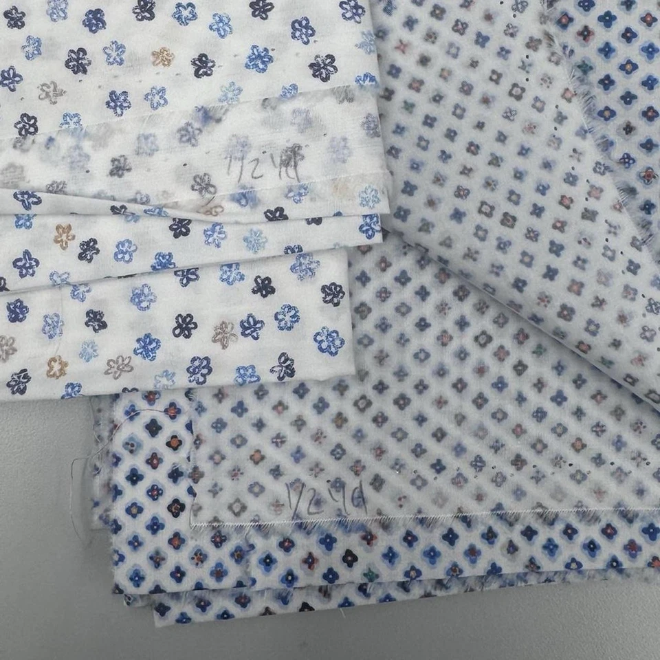 9 Pc Cotton Fabric Bundle Lot Sewing Colorful Pastel Rainbow DIY Craft - Image 3 of 4