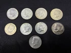 VINTAGE SET OF 9 KENNEDY 40$ SILVER HALF DOLLARS-ASSORTED DATES