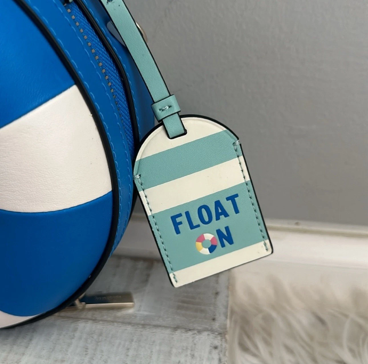 kate spade new york Borsa a tracolla da donna Medium Blu Bianco