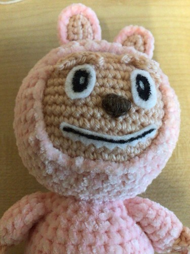 Gehäkelte Labubu Plüschtiere in blassrosa Samtstil Handarbeit Geschenke - Bild 2 von 5