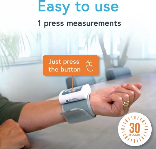Wrist Blood Pressure Monitor for Home Use Large Display Fast 30 Sec Non Medical - Picture 6 of 7