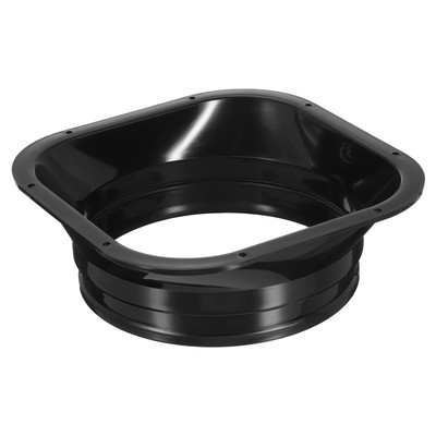 8'' Duct Connector Flange PP Dryer Vent Wall Plate Square to Round Black