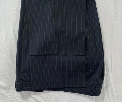 Hugo Boss Cravin-US Flat Front Wool Dress Pants, Slacks. Gray Stripe, 34X29. EUC - Picture 3 of 9
