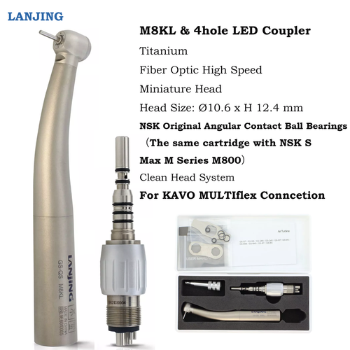 Pieza de mano dental de titanio turbina óptica LED de alta velocidad Bien Air KaVo NSK Sirona - Imagen 92 de 398