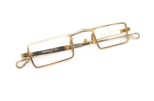 Gafas de sol vintage italianas con borde de alambre laminado dorado de 14kt marco - Imagen 4 de 6