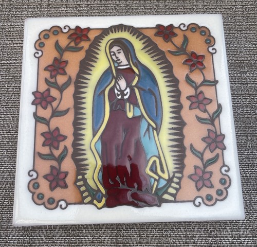 Religiöse Szene Keramik Meisterwerke Handarbeit Kunst Fliese Jungfrau Maria - Bild 1 von 5