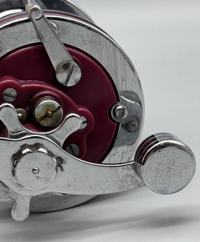 Vintage Noris Shakespeare Multiplier Sea Reel 2154 Trolling Fishing Red Japan - Picture 7 of 17