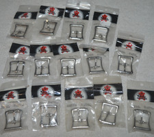 Lot of 14 LF TANDY LEATHER COMPANY ''STRAP BUCKLE'' 3.4'' Nickel Plated ''NEW''