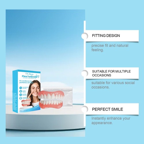 1-5X Modified Silicone Denture Kit Veneers Dental Tooth Cover Snap False Teeth - Picture 8 of 16