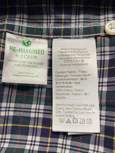 J Crew Herren neu mit Etikett Medium Secret Wash klassisches kariertes Langarmhemd Baumwolle - Bild 5 von 8