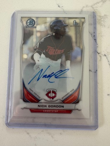 2014 Bowman Chrome Draft Pick Auto Nick Gordon #BCA-NG RC Rookie Twins 1st