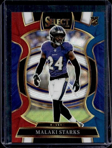 2025 Panini Select Malaki Starks Concourse RC Tri-Color Prizm #/399 Ravens