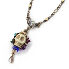 NWT SWEET ROMANCE DAY OF THE DEAD SKULL NECKLACE  ~MADE IN USA ~