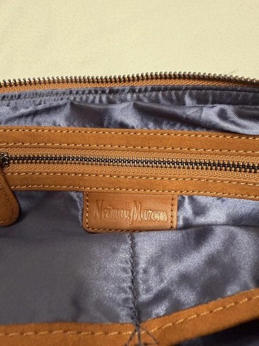 Neiman Marcus Brown Suede Zipper Pouch Clutch 13.5"x 9" - Picture 8 of 9