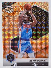 2020-21 Panini Mosaic KEVIN DURANT #7  Orange Reactive  MINT!