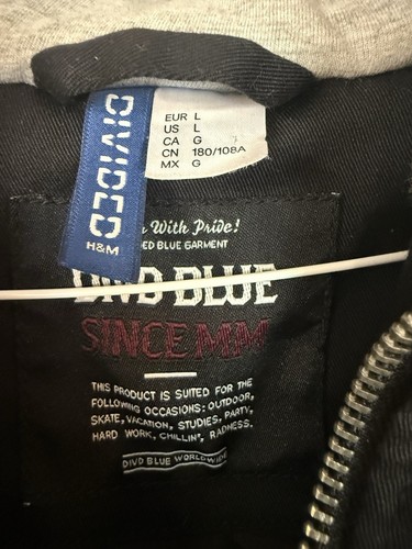 DIVD BLUE Since MM Jacket With Hood Large Black - Picture 5 of 9