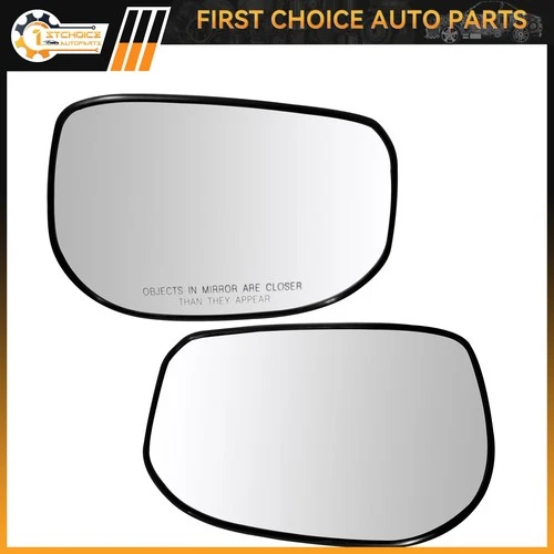 Door Mirror Glass L+R Side Chrome Fit For 2009-2014 Honda Fit 76203-TK6-305