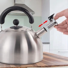 2 Pcs Kettle Whistling Nozzles Stainless Steel Plastic for Kitchen Equipment
