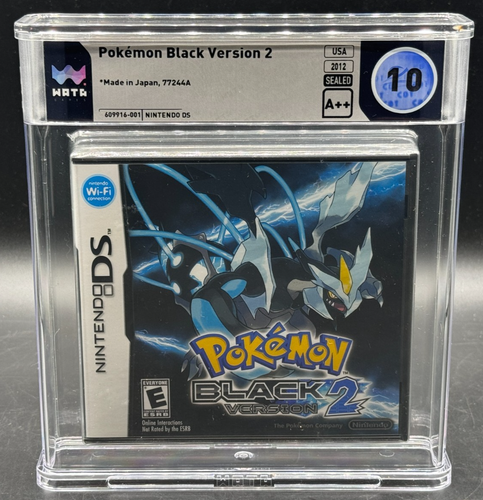Pokemon Schwarze Version 2 Nintendo DS First Print Sealed Neu WATA 10 A++ Graded