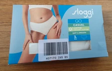 Sloggi GO Casual Midi Briefs Knickers 3 Pack  white brand new size Medium 
