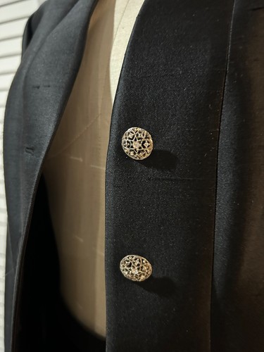 Teri Jon Rickie Freeman Vintage Women’s Silk Wool Skirt Suit size 14 Black - Picture 3 of 11