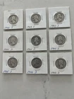 Washington Quarters 1942-1946 San Francisco & Denver Mint Silver Lot 9 Coins