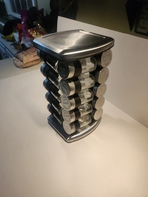 Olde Thompson Counter Revolving Spice Rack 20 Glass Jars ,No Spices