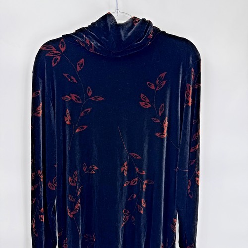 Vintage First Issue Liz Claiborne Rollkragen Pullover XL schwarz gold Samt Herbst - Bild 10 von 16