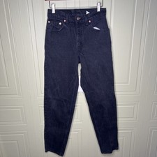 Levis 550 Relaxed Fit Tapered Leg Size 7 MED Womens Jeans Black Vintage 90s